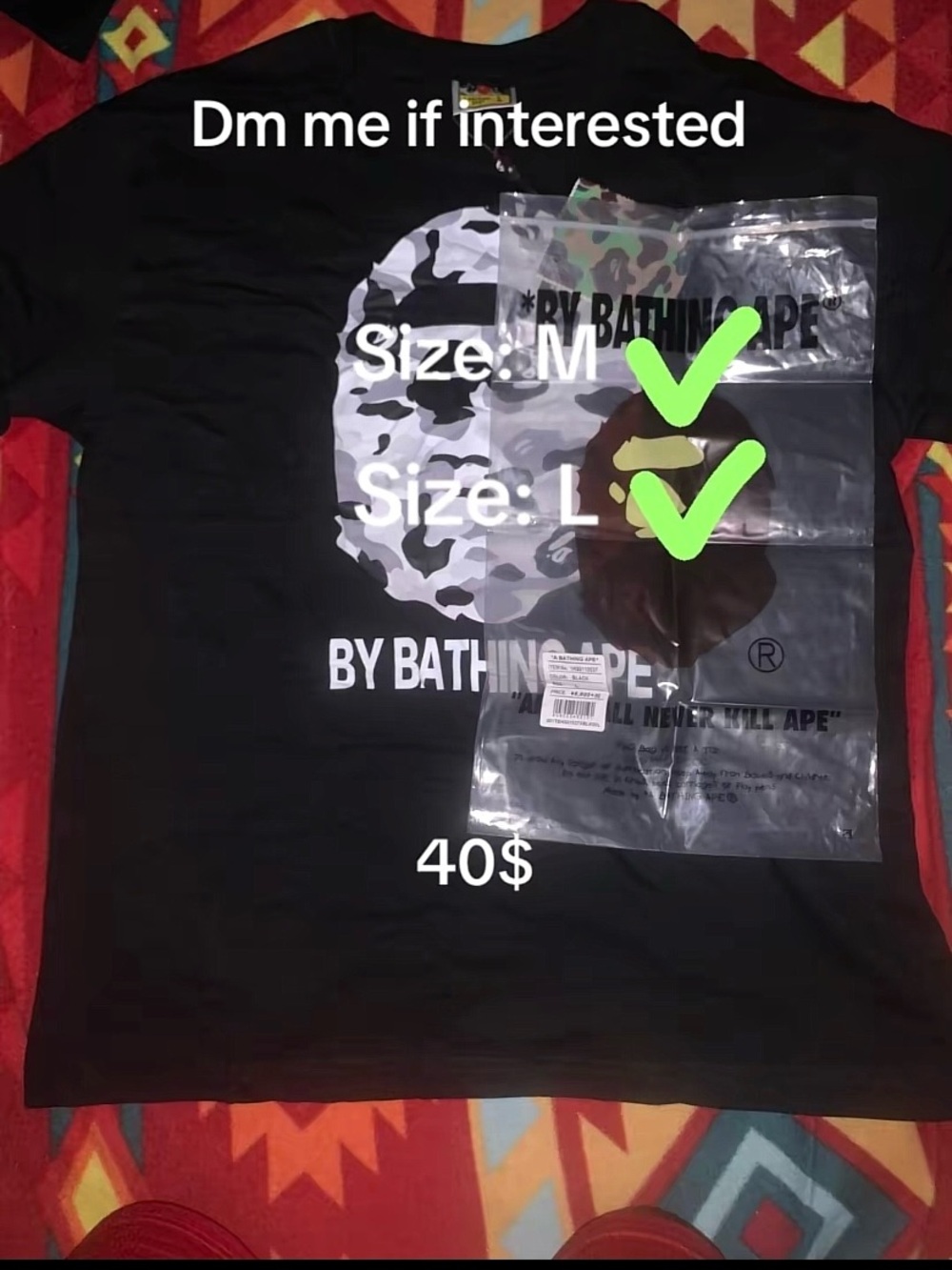 Black Short-Sleeve Graphic Logo T-Shirt by By Bathing Ape